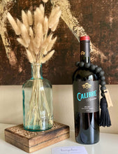 Load image into Gallery viewer, Mango Wood Bead Wine Bottle Dècor