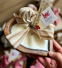 Load image into Gallery viewer, Heart Shaped Wood Dough Bowl Candle ❤️ | Valentine's Day Special Edition