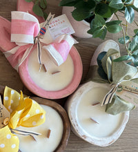 Load image into Gallery viewer, Wood Dough Bowl Candles | Bunny Shaped | Easter | Celebration Collection