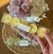 Load image into Gallery viewer, Package of the Lemon & Basil tealights from the Classic Collection.