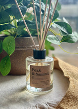 Load image into Gallery viewer, The Peak & Summit scent in a reed diffuser using the wood reeds from the Cascade Collection.