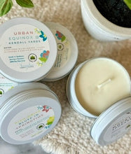 Load image into Gallery viewer, Travel Candles from the Spring & Summer Collection showing lid on and off.