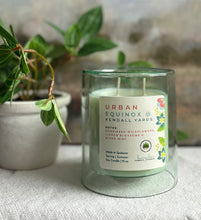 Load image into Gallery viewer, Urban Equinox @ Kendall Yards Candle from the Spring and Summer Collection shown in a single upright light green 12 ounce double glass jar.