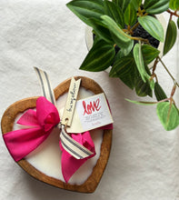 Load image into Gallery viewer, Heart Shaped Wood Dough Bowl Candle ❤️ | Valentine's Day Special Edition