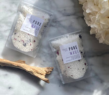 Load image into Gallery viewer, Two Pure Bath Salt packages shown in the Pure Maui Coastal Scent.