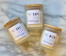 Load image into Gallery viewer, All three California Coastal Trio Candles grouped together.