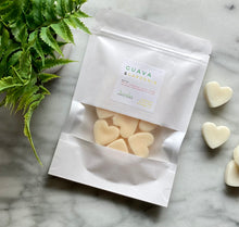 Load image into Gallery viewer, The Guava & Gardenia scent from the Classic Collection as heart-shaped Wax Melts.