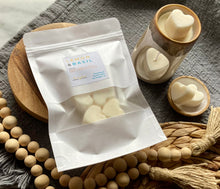 Load image into Gallery viewer, The Lemon & Basil scent from the Classic Collection as heart-shaped Wax Melts.