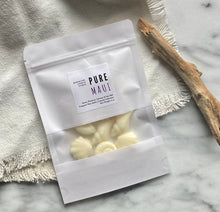 Load image into Gallery viewer, Sea shell shaped wax melts from the Coastal Collection in a resealable package. Pure Maui scent shown.