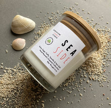 Load image into Gallery viewer, Side view of the Seaside 6oz candle from the Oregon Coast Collection.