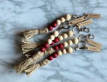 Load image into Gallery viewer, Wood Bead Keychain with Jute Tassel | Fall Collection