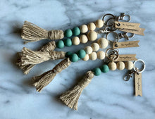 Load image into Gallery viewer, Wood Bead Keychain with Jute Tassel | Fall Collection