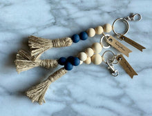 Load image into Gallery viewer, Wood Bead Keychain with Jute Tassel | Fall Collection