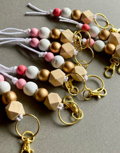 Load image into Gallery viewer, Mango Wood Bead Keychain | Valentine's Collection