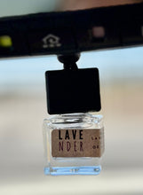 Load image into Gallery viewer, A car diffuser hanging from rearview mirror in Lavender Scent from the Kitchen collection
