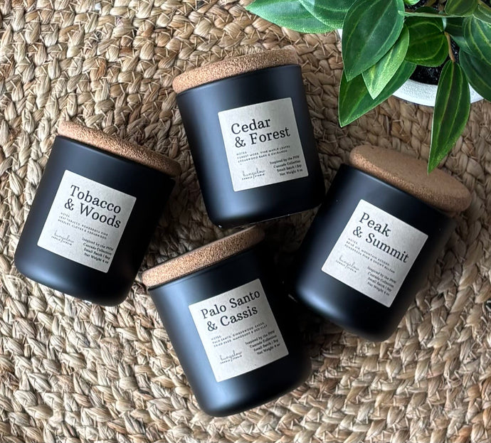 The four candles from the Cascade Collection