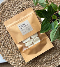 Load image into Gallery viewer, A package of soy wax melts from our Cascade Collection in the Cedar &amp; Forest scent.
