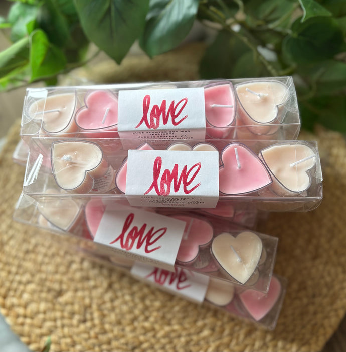 NEW! Scented Heart Shaped Tealights | Valentine's Collection