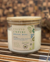 Load image into Gallery viewer, Candle in clear glass jar in the Inland Empire Rustic Pine scent
