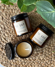 Load image into Gallery viewer, Lily Leaf Soy Candle in 4oz size displayed by Bungalow Candle Studio
