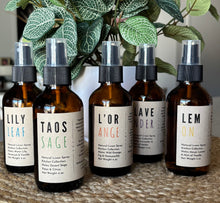 Load image into Gallery viewer, Full collection of Linen Sprays from the Kitchen Collection grouped together
