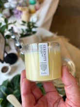Load image into Gallery viewer, Hand holding Serenity Massage Serum candle
