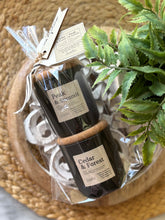 Load image into Gallery viewer, Two soy 4oz candle giftset including the scents Peak &amp; Summit and Cedar &amp; Forest made by Bungalow Candle Studio
