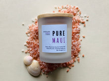 Load image into Gallery viewer, The Pure Maui Scent from the Coastal Collection is shown in the 6 oz size with a frosted glass jar.
