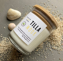 Load image into Gallery viewer, Side view of the Tillamook 6oz candle from the Oregon Coast Collection.
