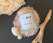 Load image into Gallery viewer, The Wild Surf Scent from the Coastal Collection is shown in the 6 oz size with a frosted glass jar.
